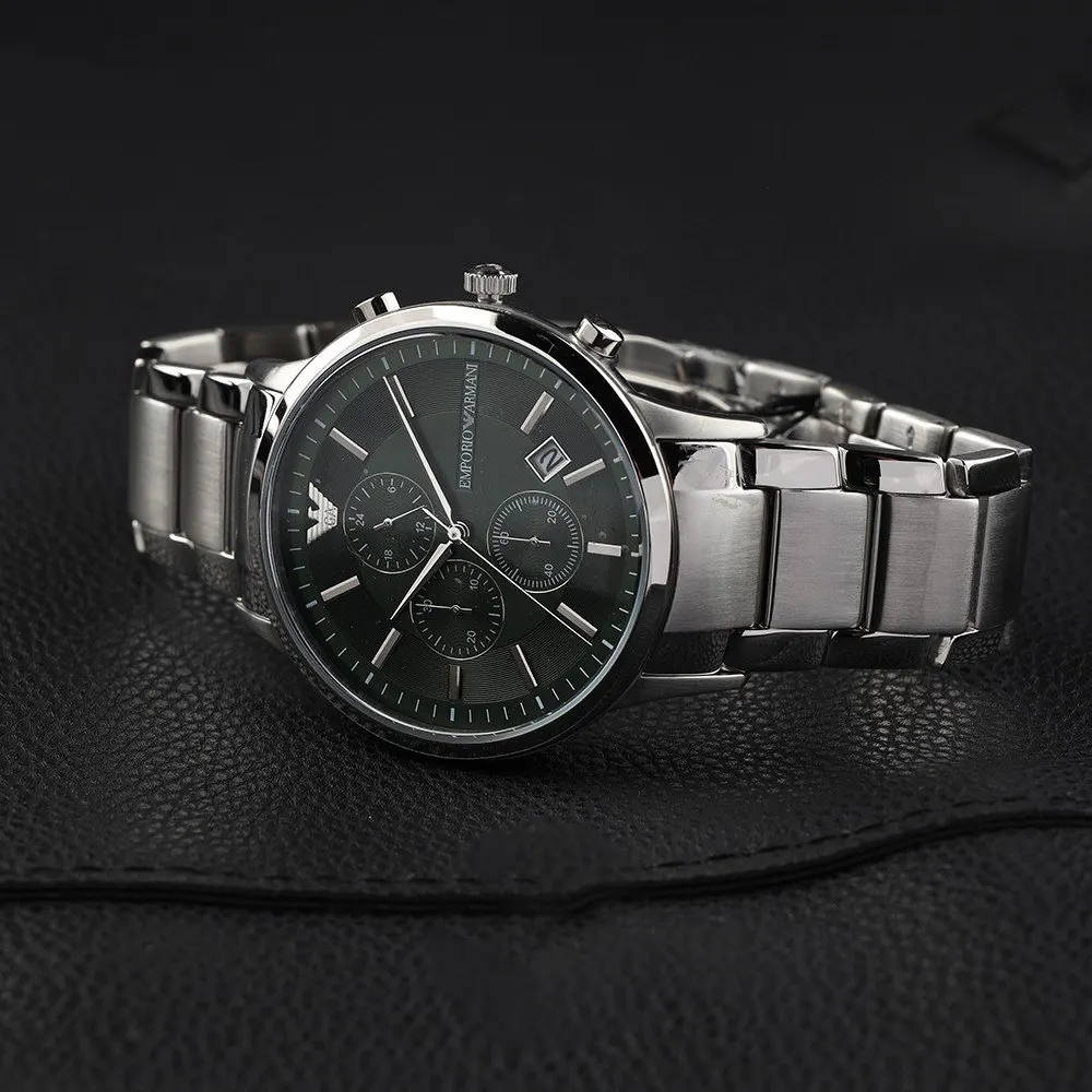 Emporio Armani Renato Chronograph Green Dial Men's Watch- AR11507